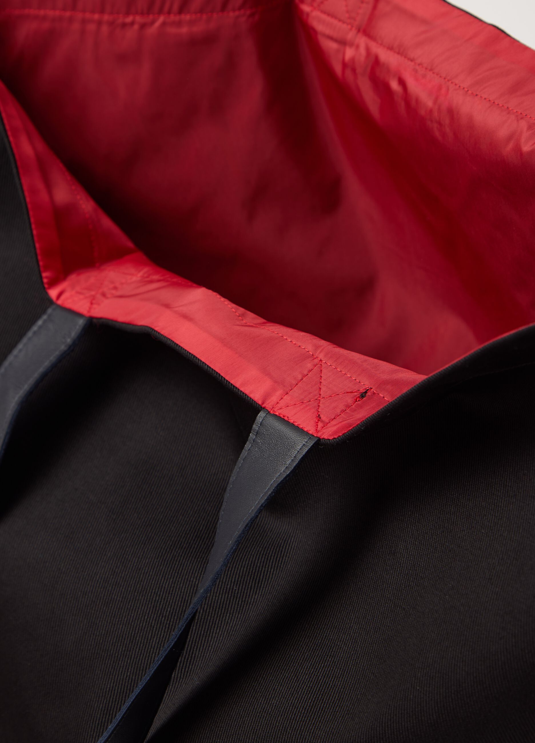 QUID men's black cotton and stretch fabric shopper