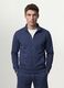 Grey cotton-blend sweatshirt with crew neck and zip, regular fit_2