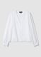 White pure cotton shirt regular fit with buttons and rounded collar_4
