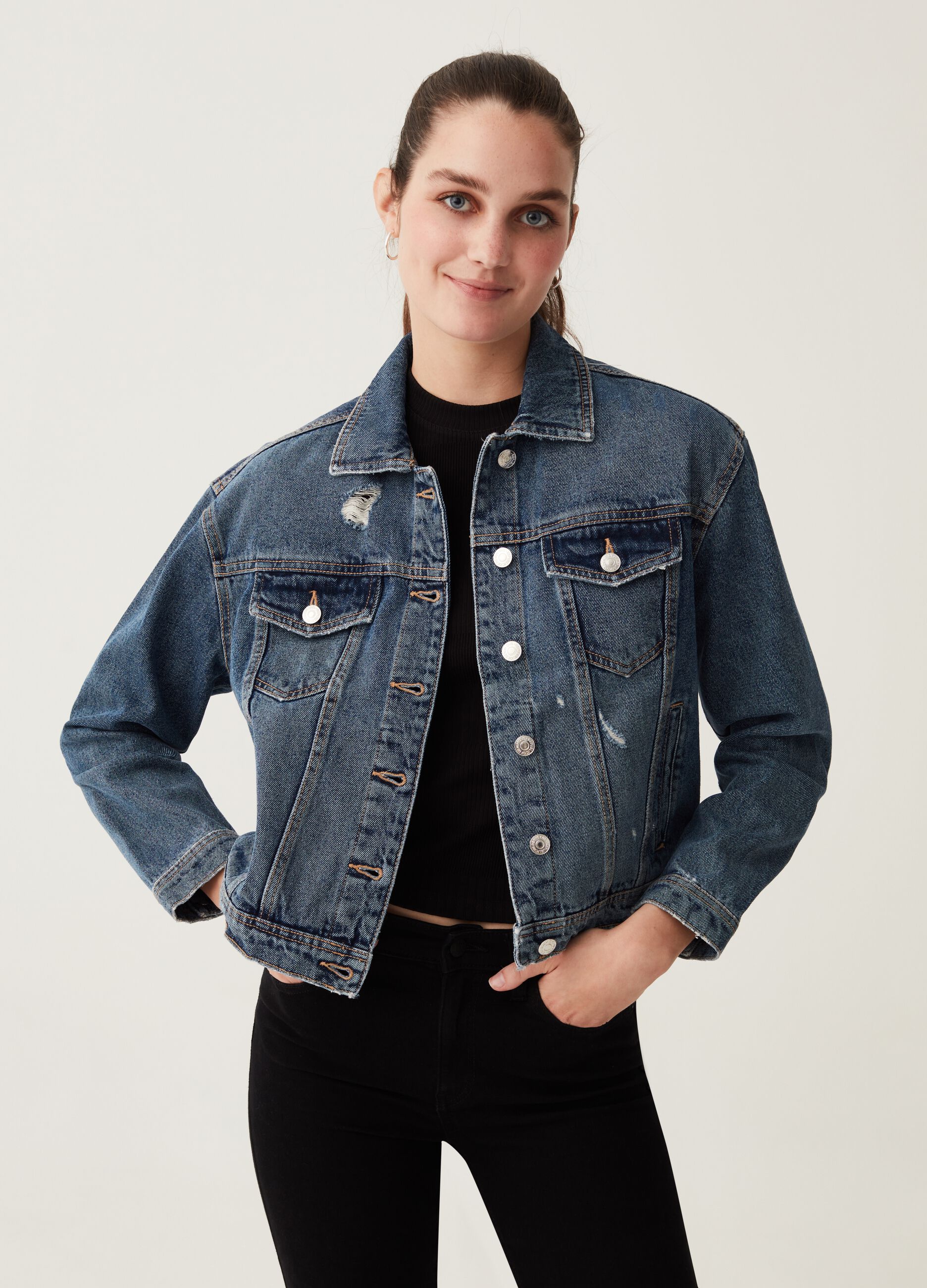 Giacca di jeans new arrivals oversize