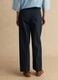 Blue cotton blend straight fit trousers_2