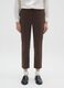 Brown slim trousers in stretchy fabric_1