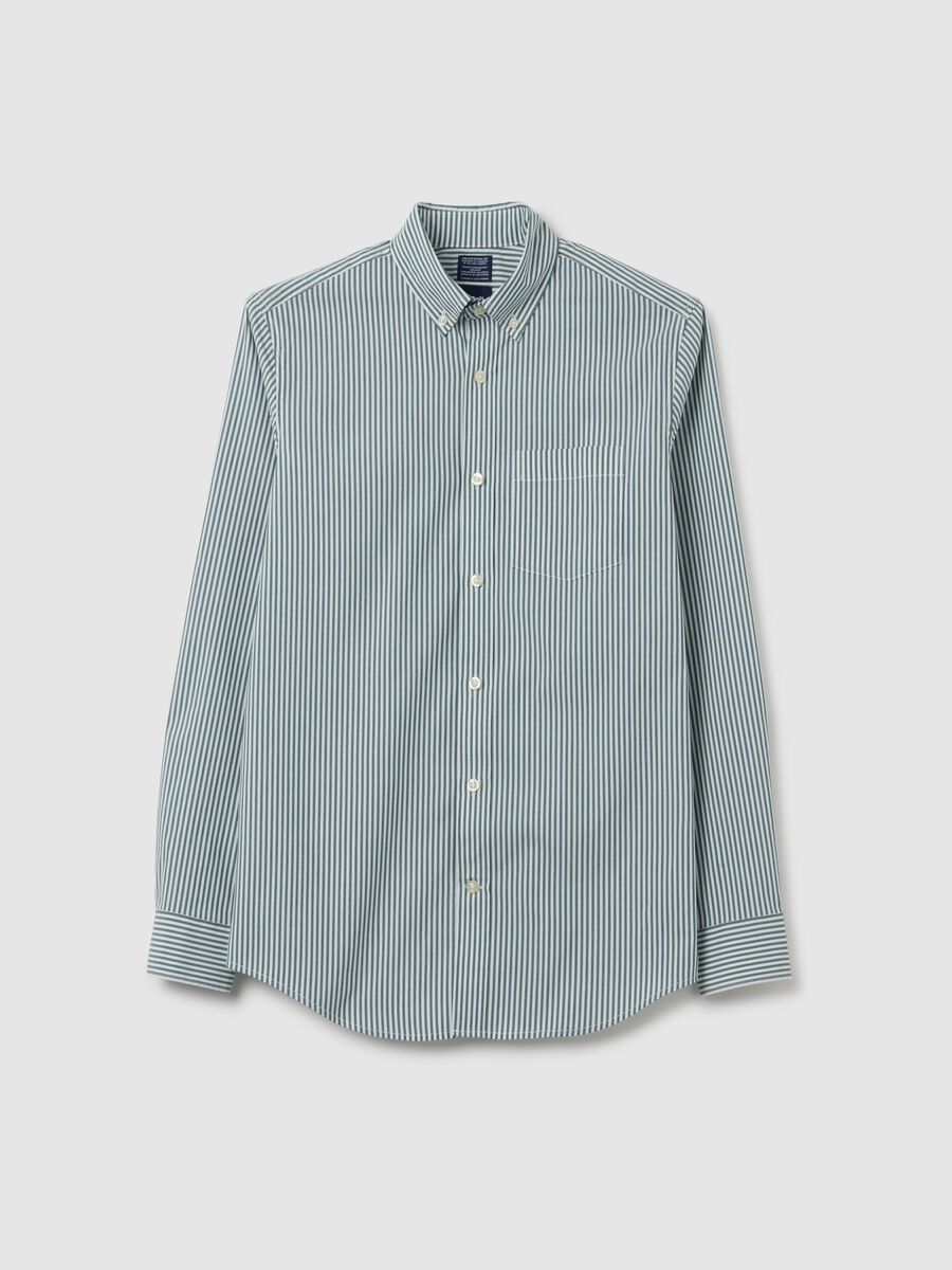 Regular-fit shirt in striped Coolmax® poplin_1