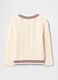 White V-neck Cotton Sweater GAP Kids_1