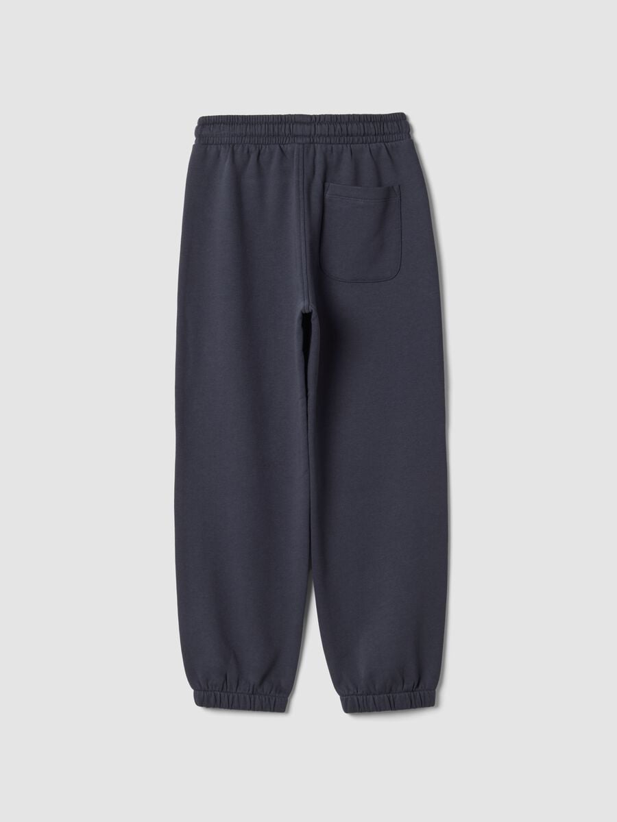 Grey joggers in pure organic cotton_1