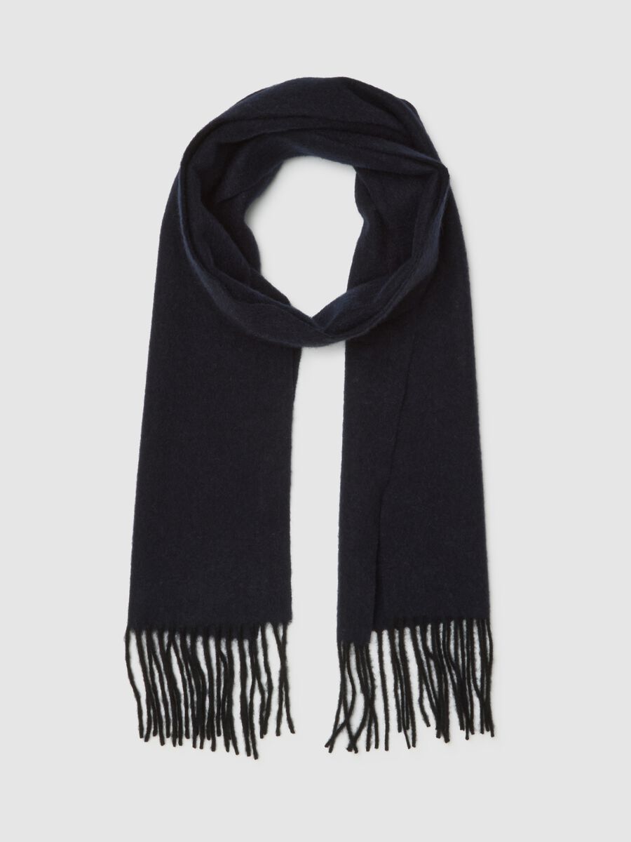 Sciarpa in puro cashmere blu_0