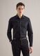 Camicia in cotone elasticizzato nera slim fit_0