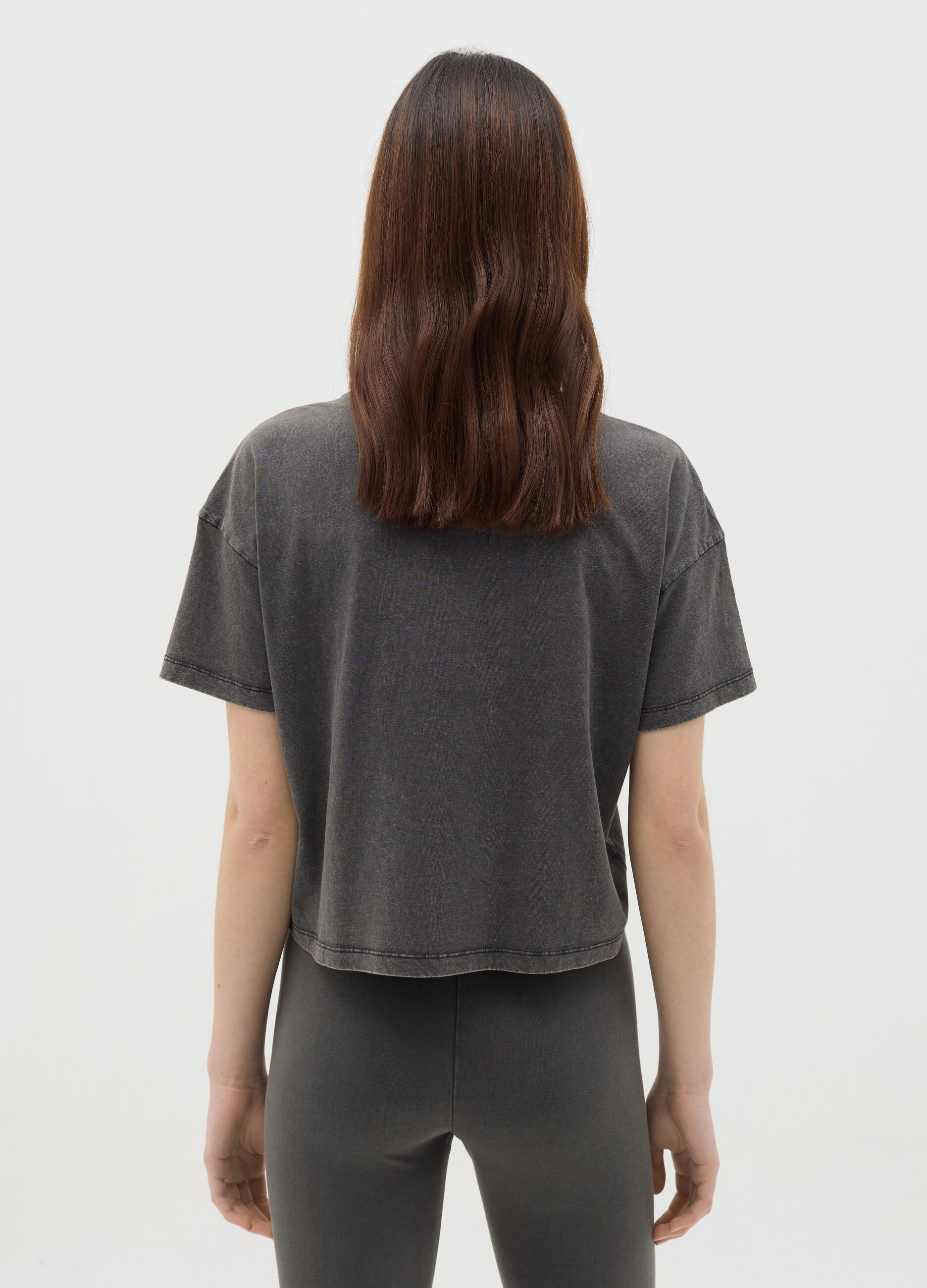 Boxy-fit T-shirt with logo print