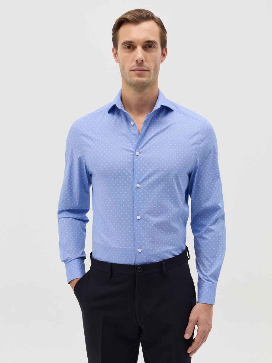 Regular-fit shirt with micro pattern_0