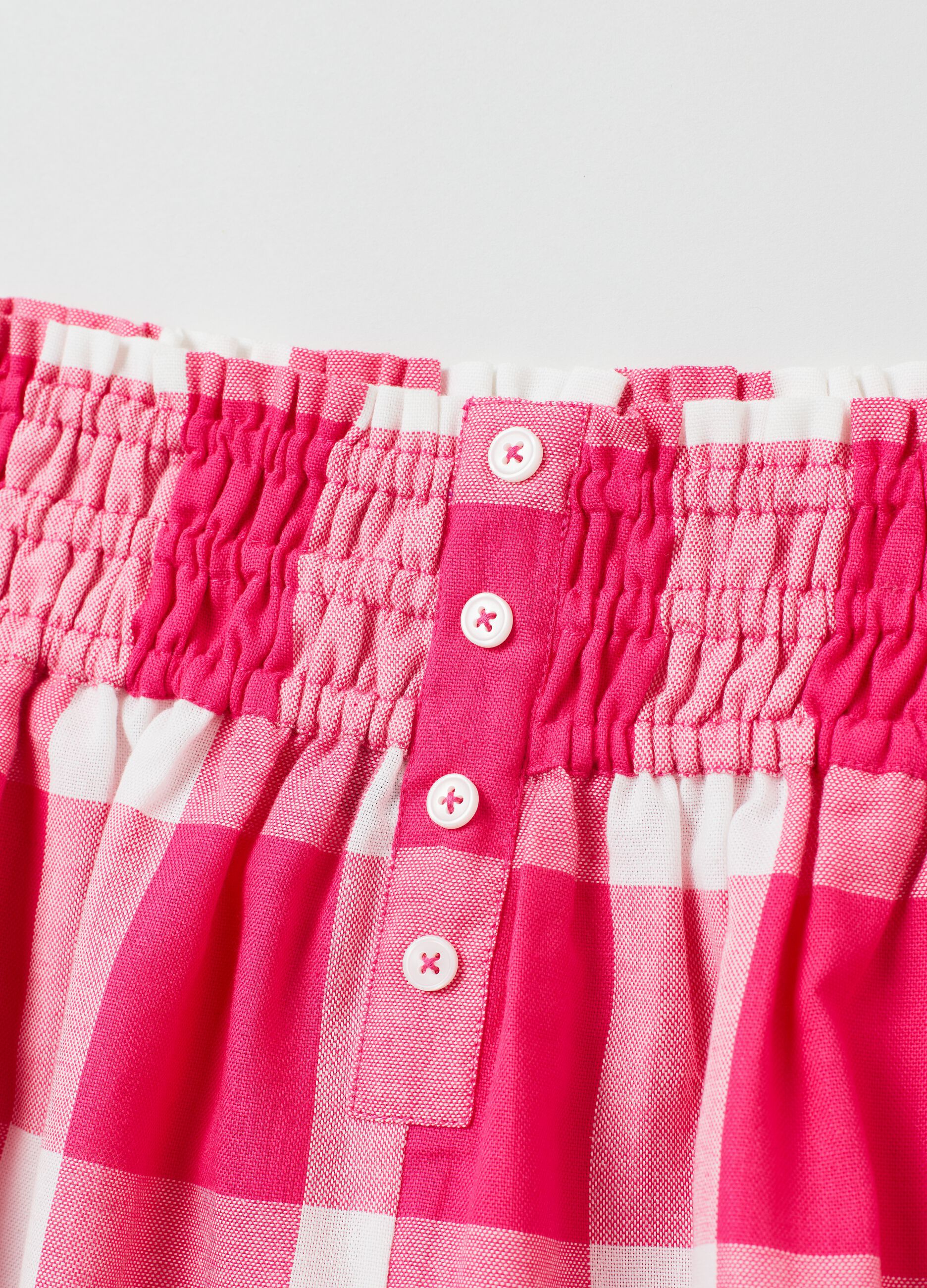 Shorts in cotone a quadri_2