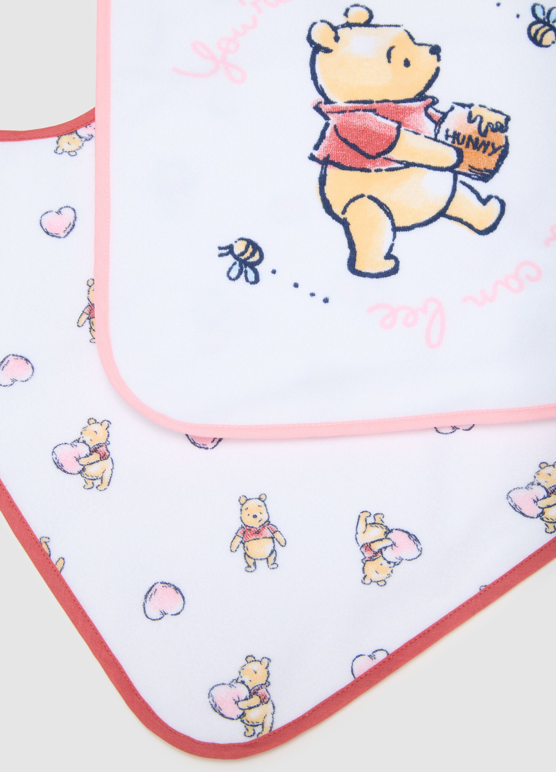 Set of multicolour cotton blend baby bib tripack