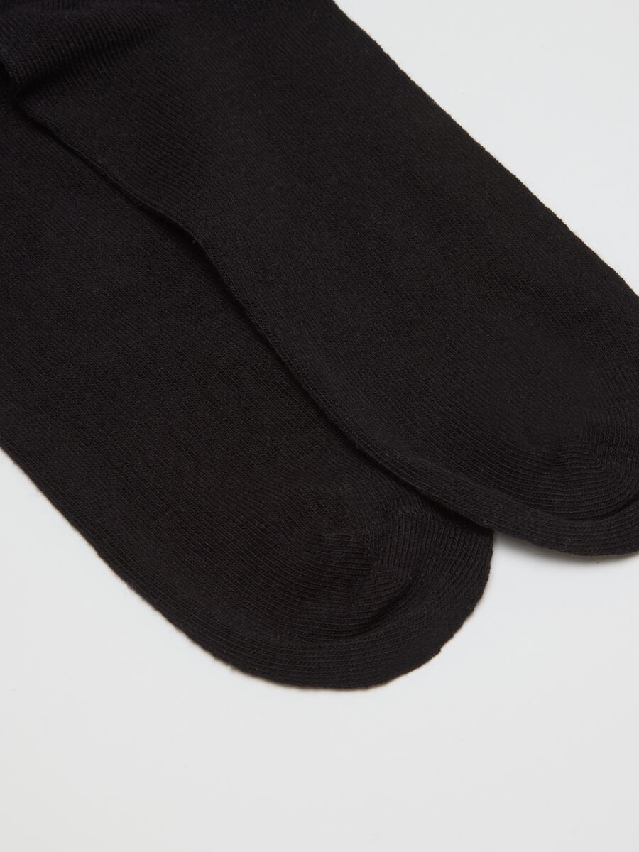 Multipack black midi socks in stretch cotton blend_2