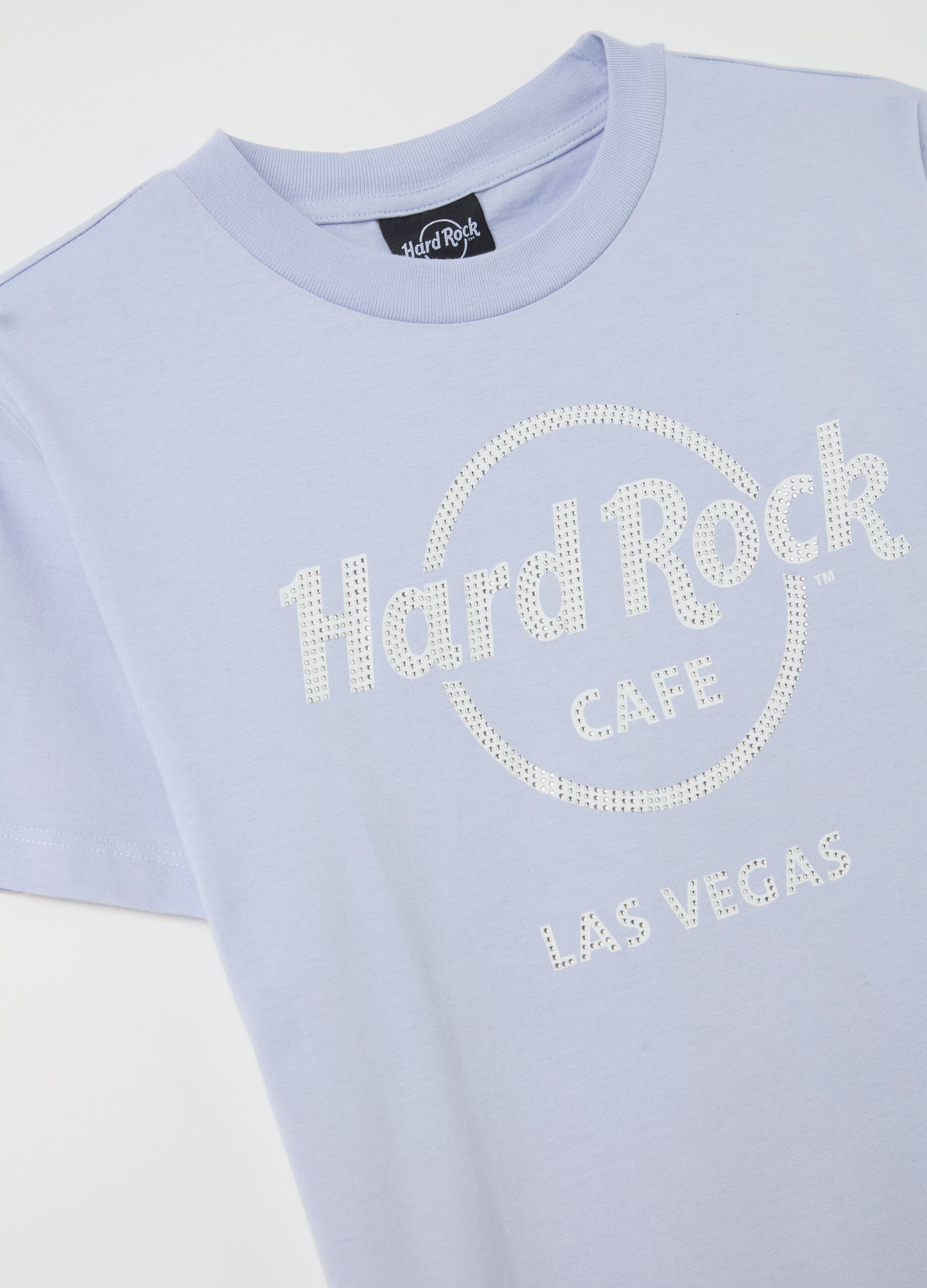 T-shirt with Hard Rock Cafè Las Vegas print with diamantés