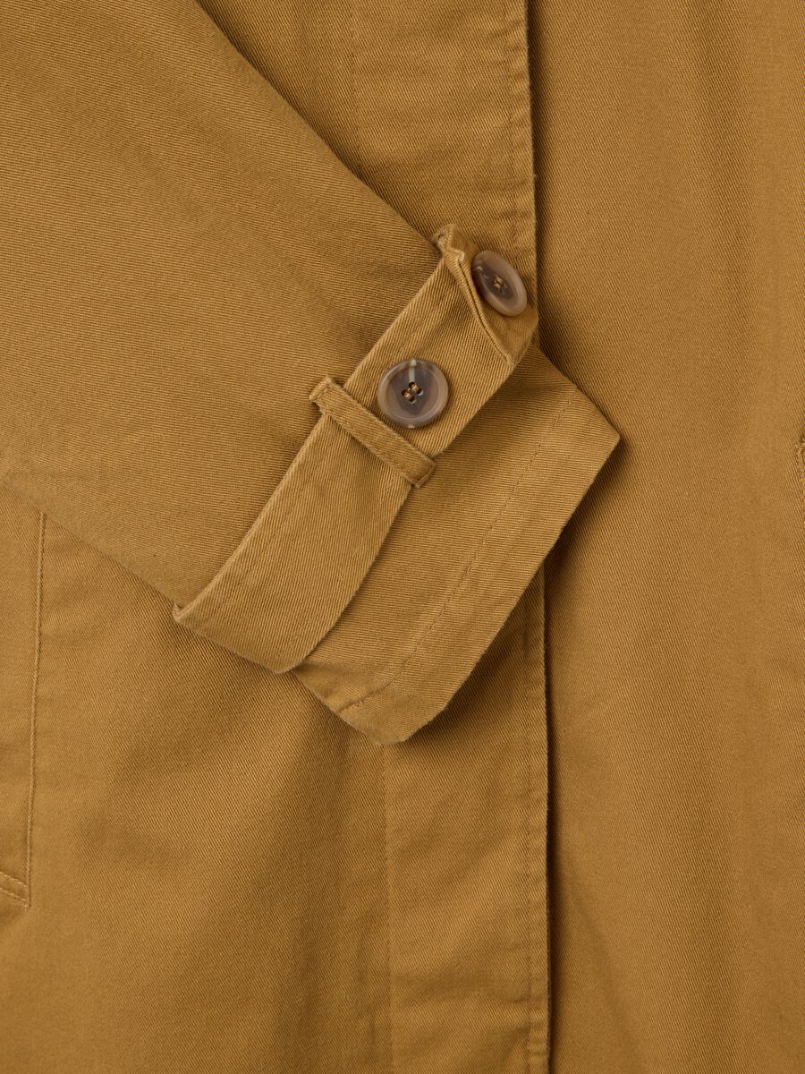 Beige trench coat in cotton canvas_5