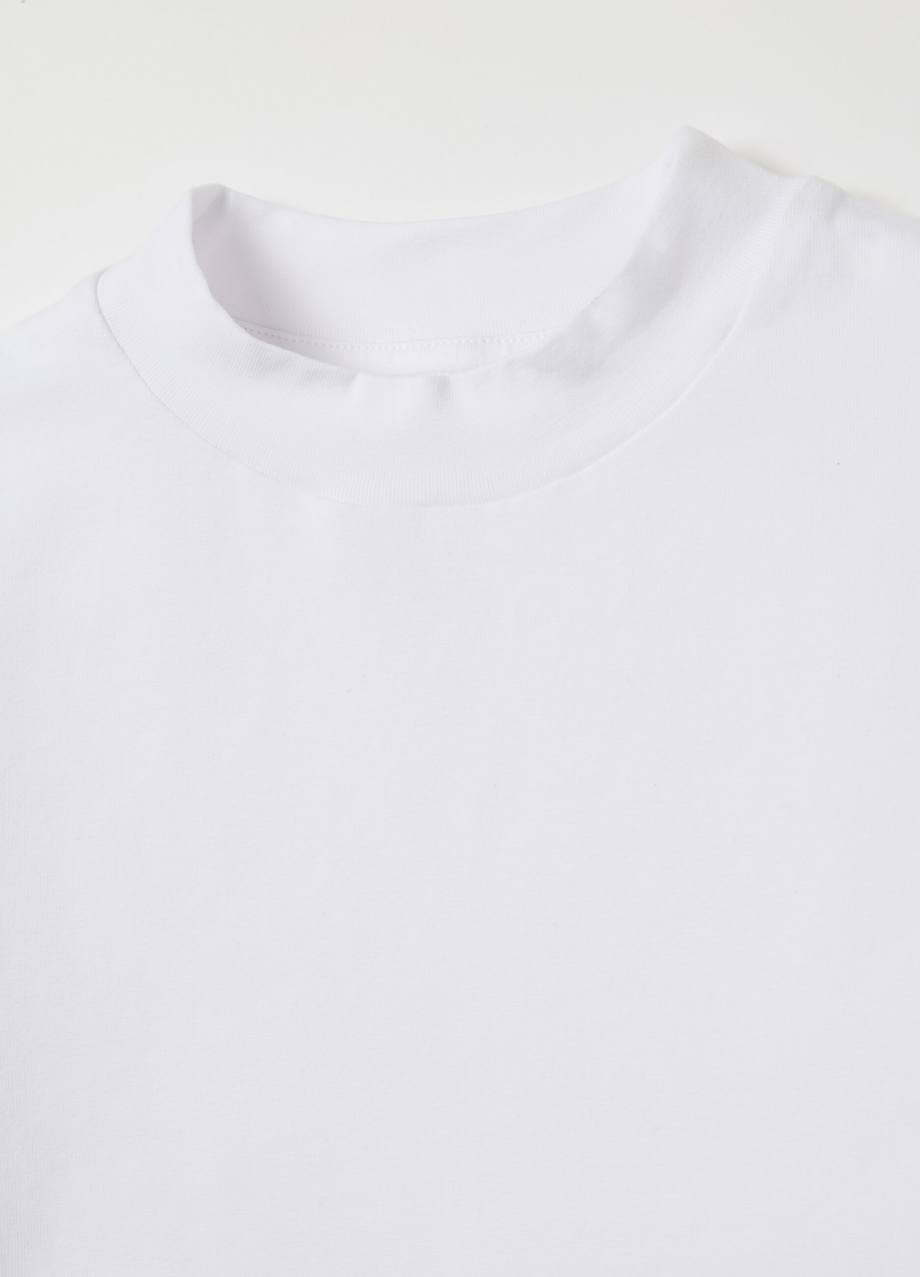 Mockneck T-shirt White