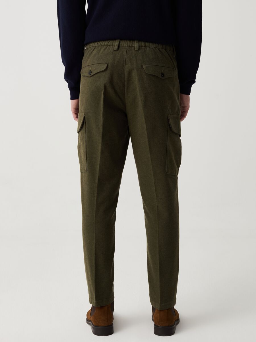 Pantalone cargo comfort fit in twill_2