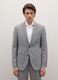Grey Slim Fit Blazer with Buttons_0