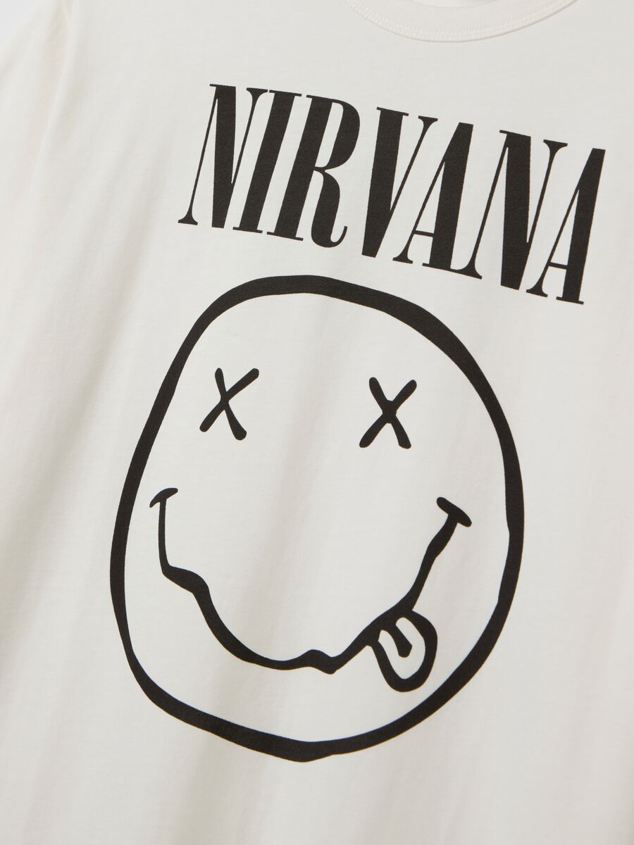 Cotton T-shirt with Nirvana print_5