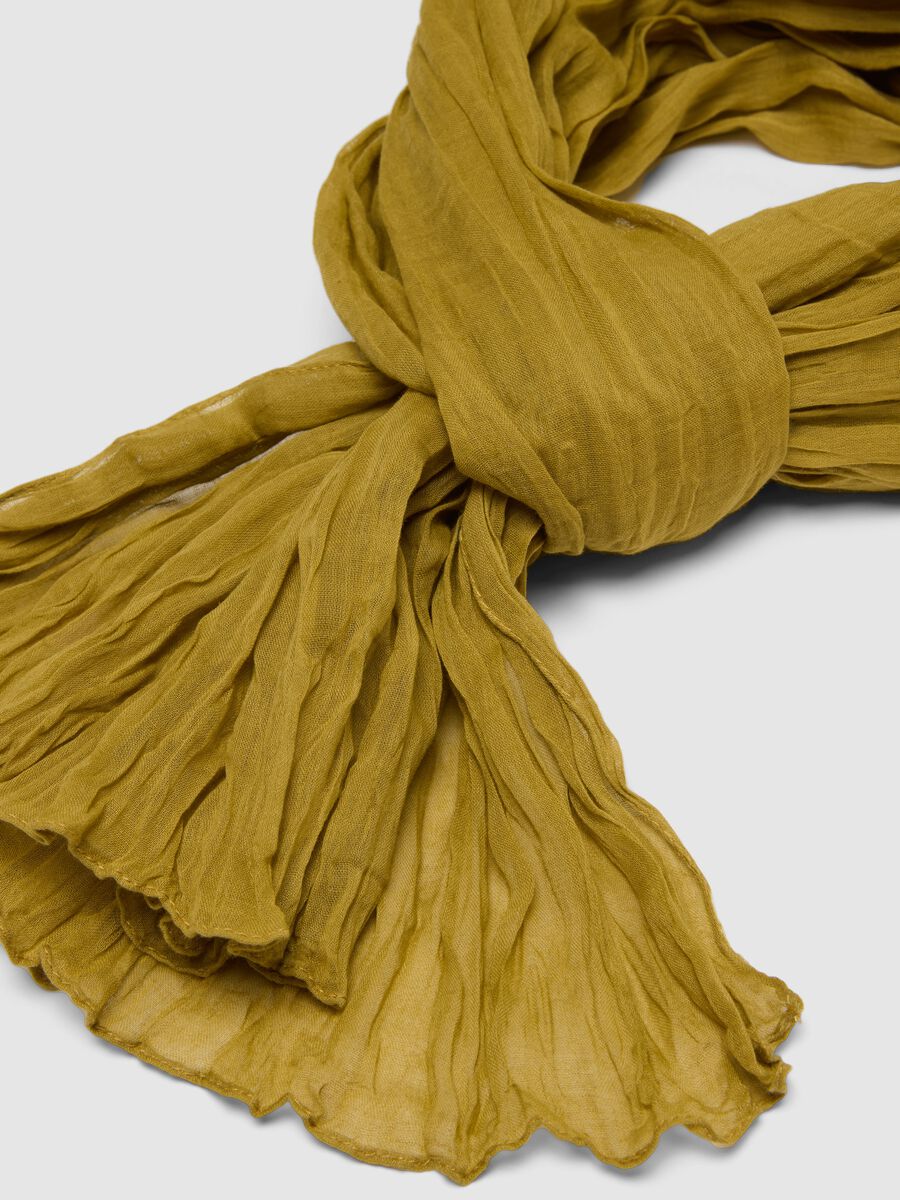 Sciarpa in puro cotone gialla_1