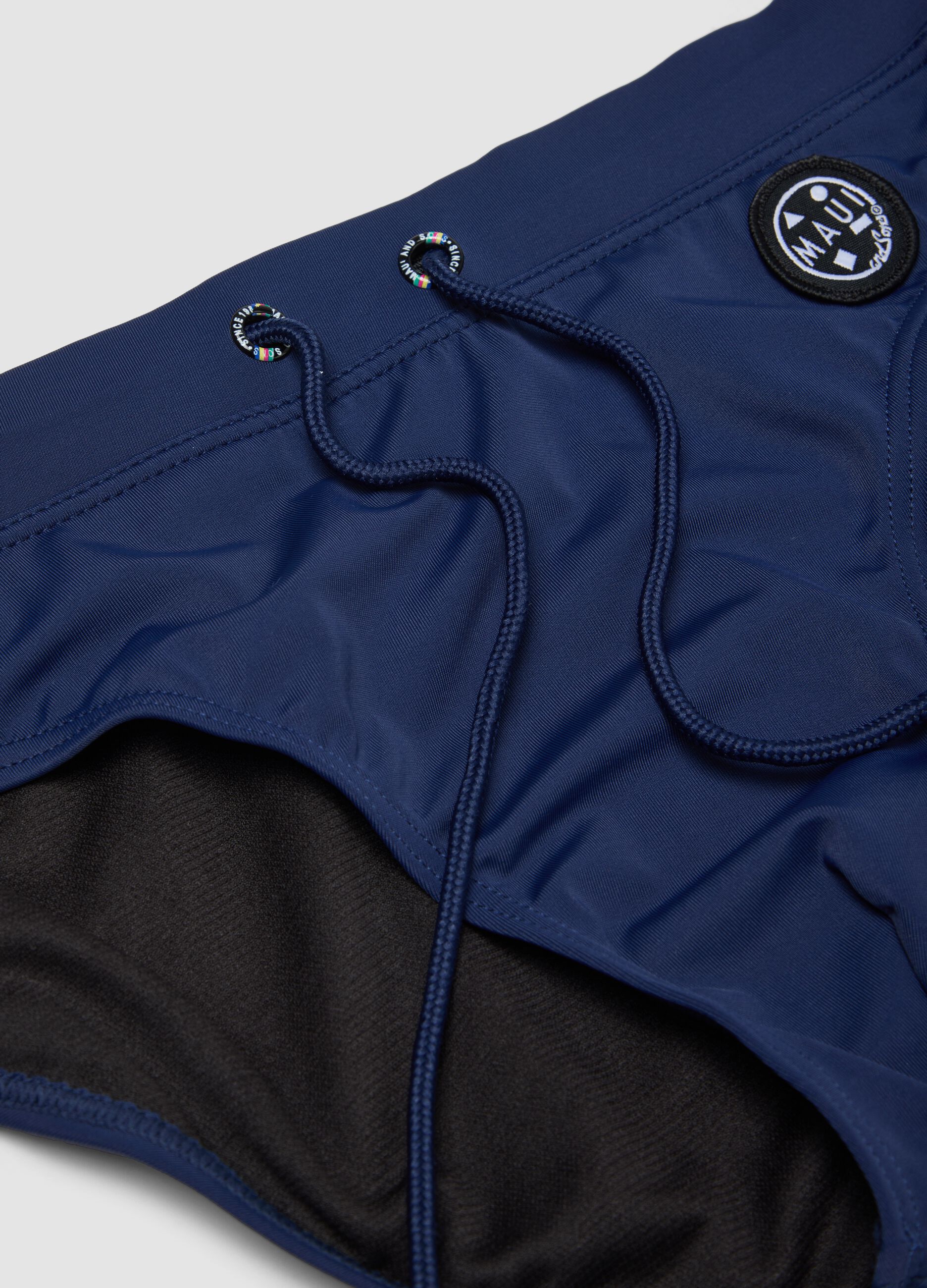 Blue stretch swim briefs