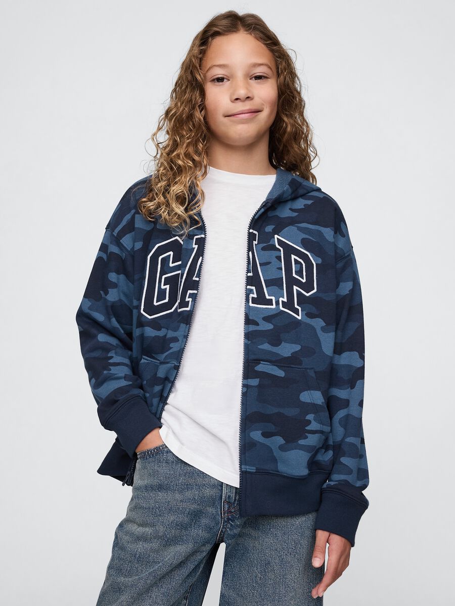 Cotton-blend full-zip hoodie_0