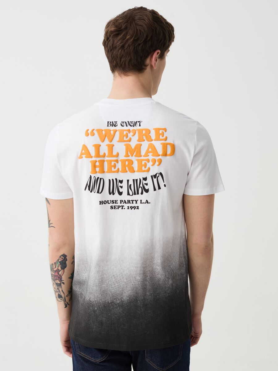Two-tone T-shirt with lettering print_2