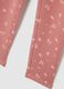 Leggings skinny da bambina in cotone rosa con stampe floreali_3