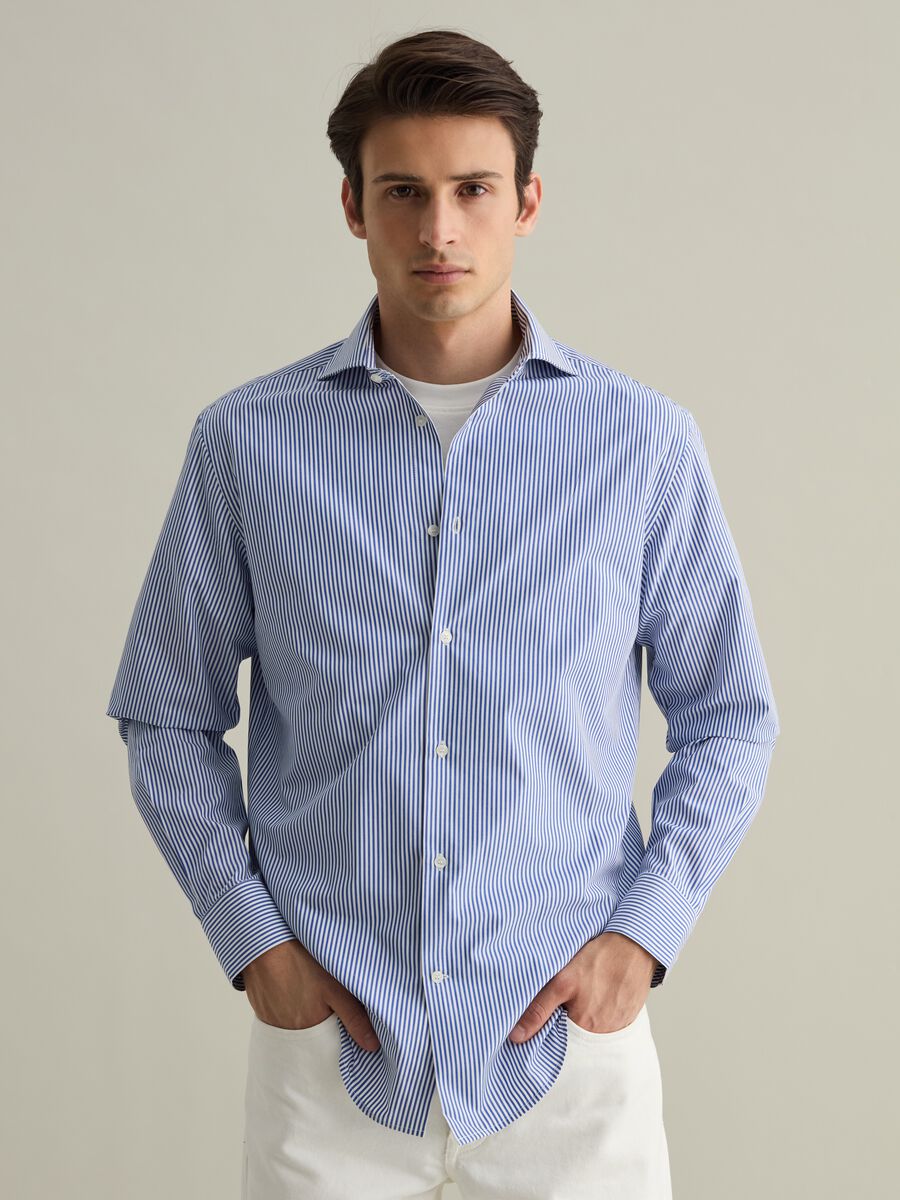 Regular-fit striped cotton shirt_0