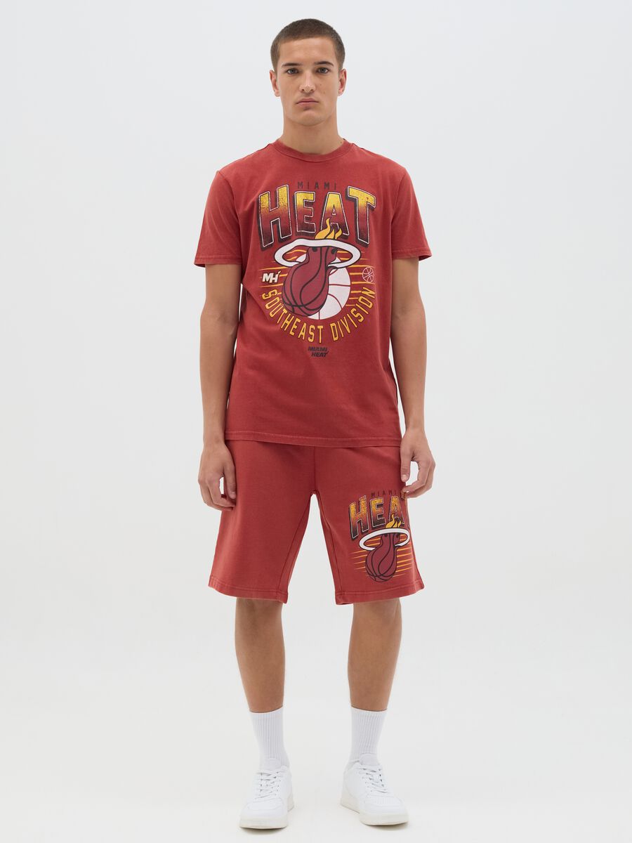 Miami Heat Red Cotton NBA T-shirt_1