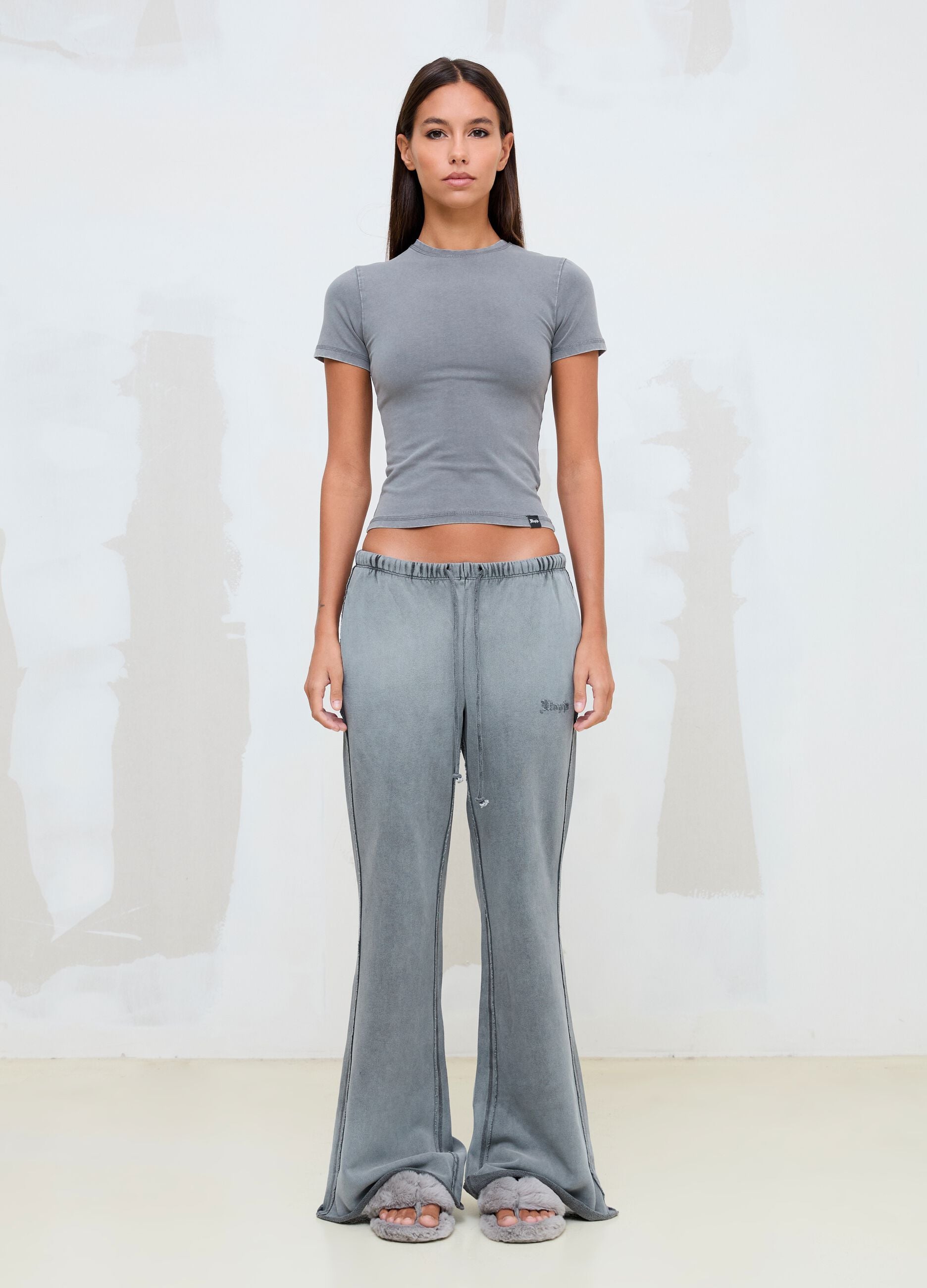 Flared Sweatpants in Vintage Grey