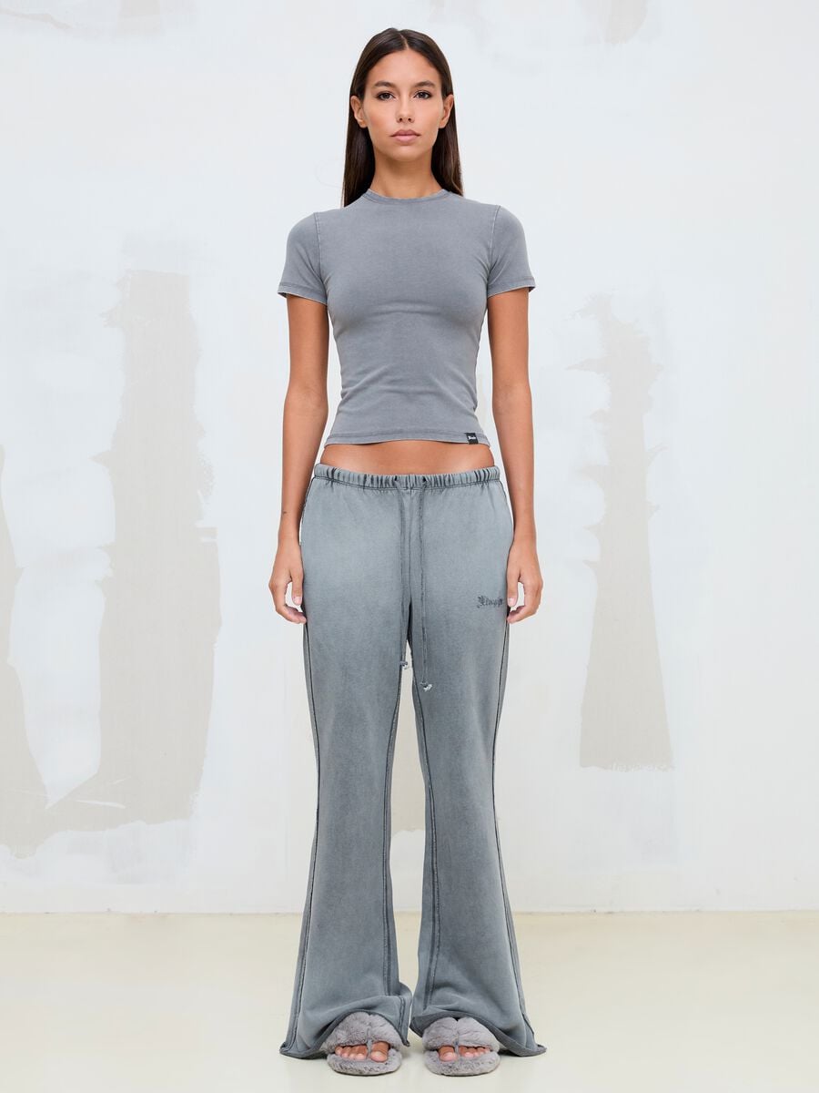 Flared Sweatpants in Vintage Grey_4