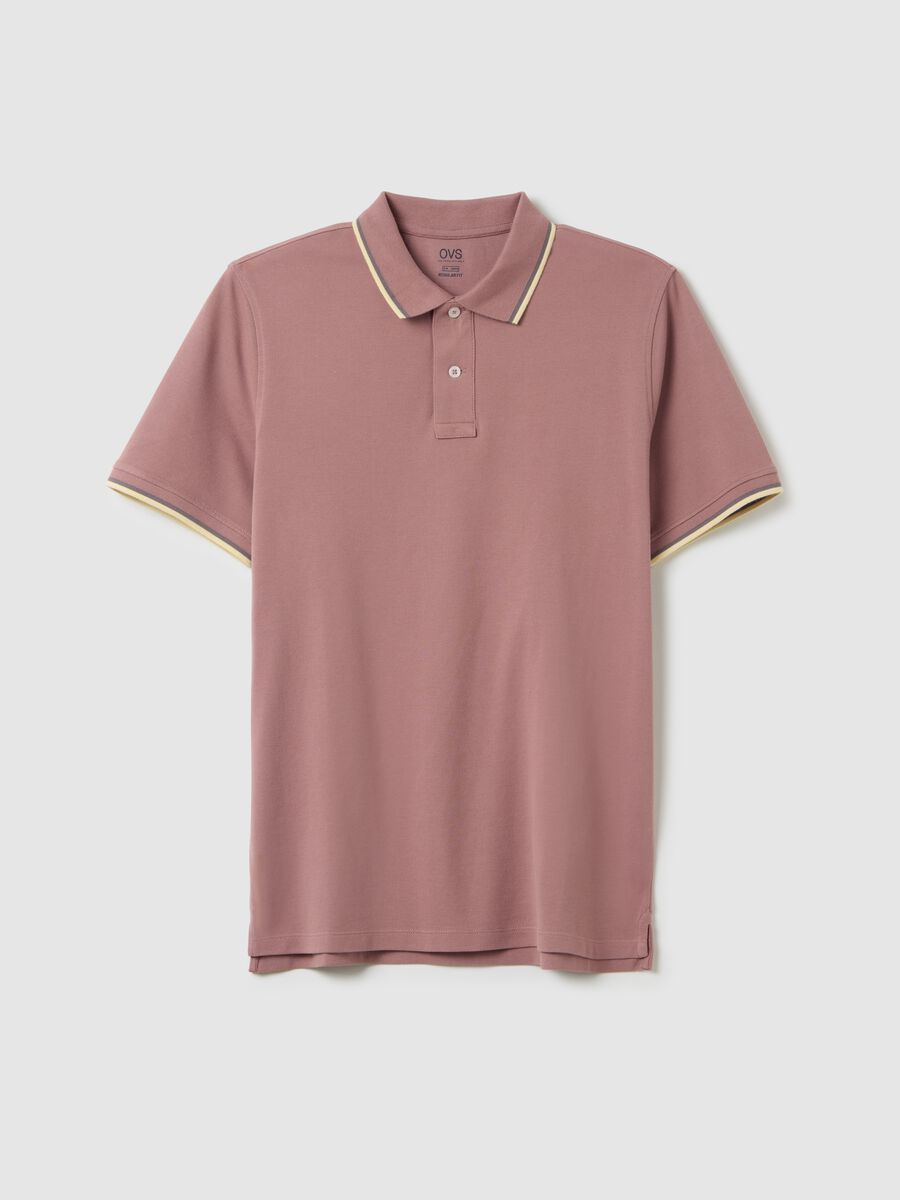 Pink Short Sleeve Cotton Polo_4