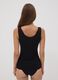 Black stretch viscose vest top with deep V-neck lace trim_3