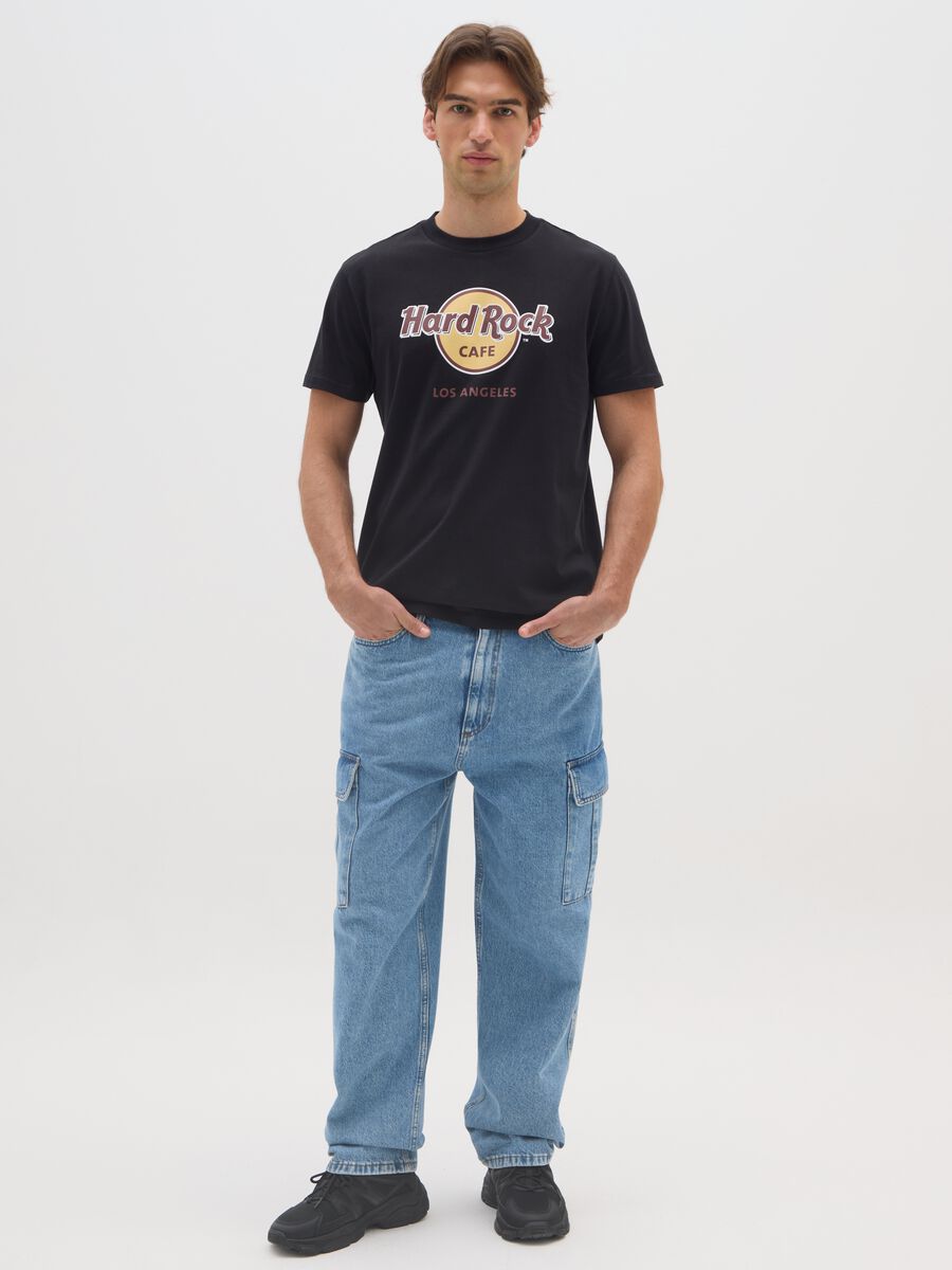 Black pure cotton T-shirt with Hard Rock Cafe print_1