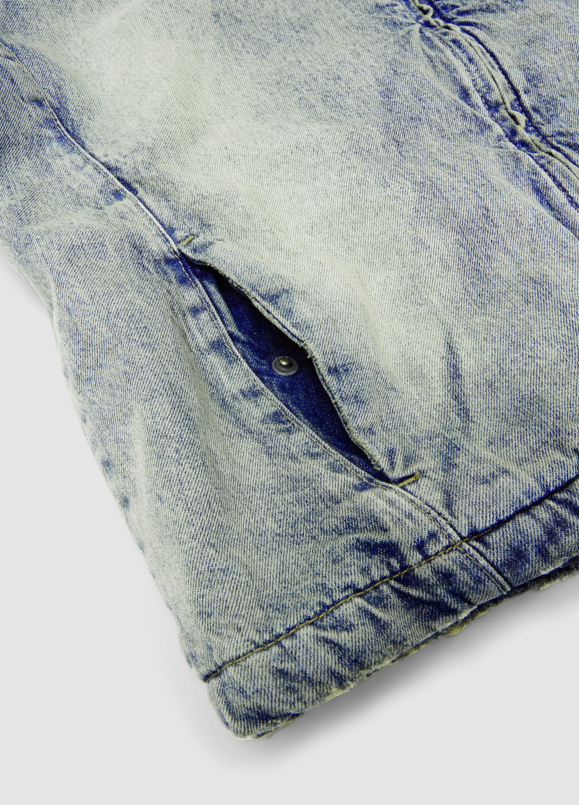 Denim Padded Jacket Vintage Light Blue