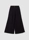 Pantaloni neri wide leg in puro cotone_2