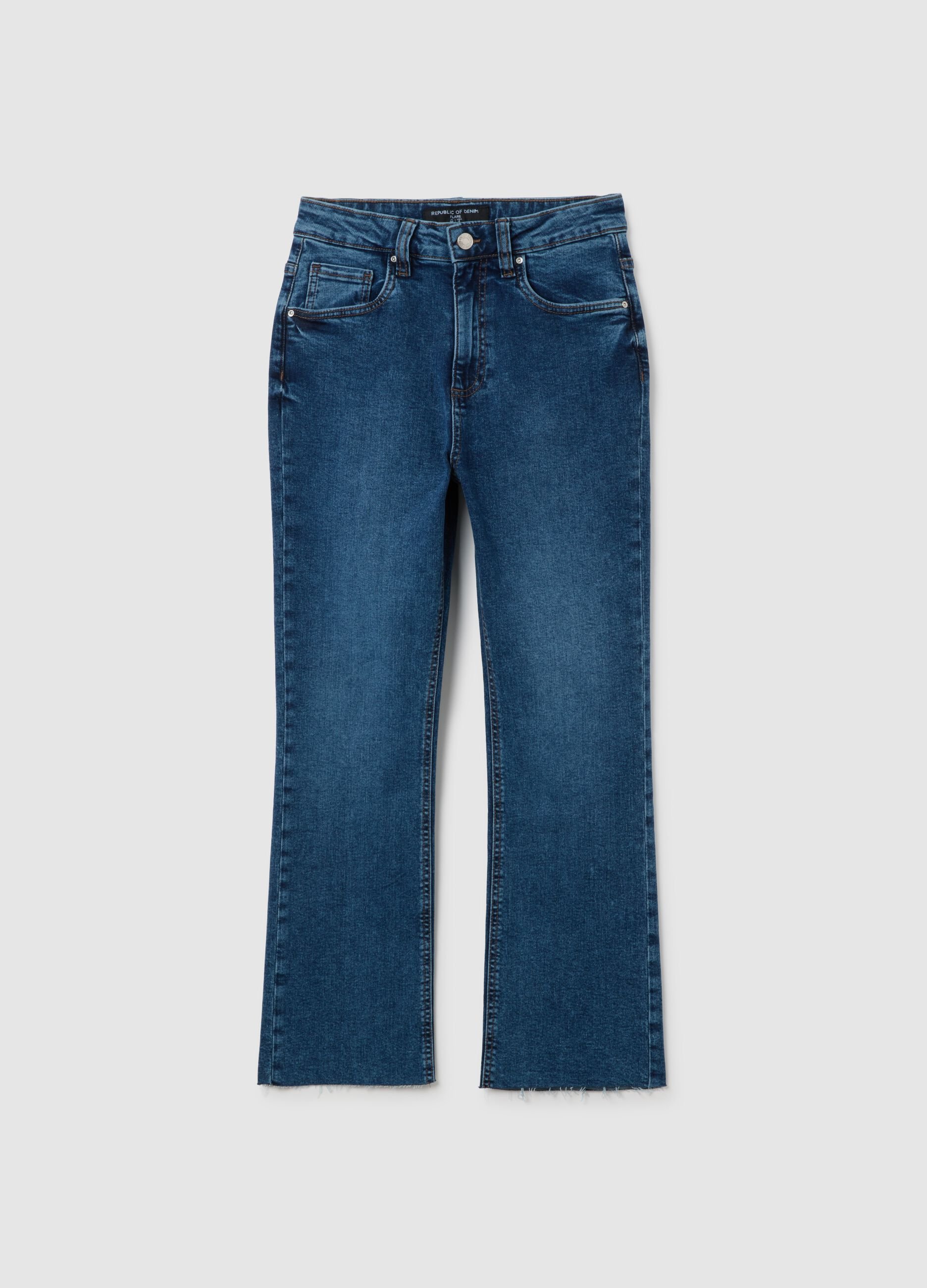 Women's Regular Fit Dark Blue Denim Jeans