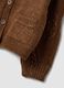 Brown knitted crew-neck cardigan_3
