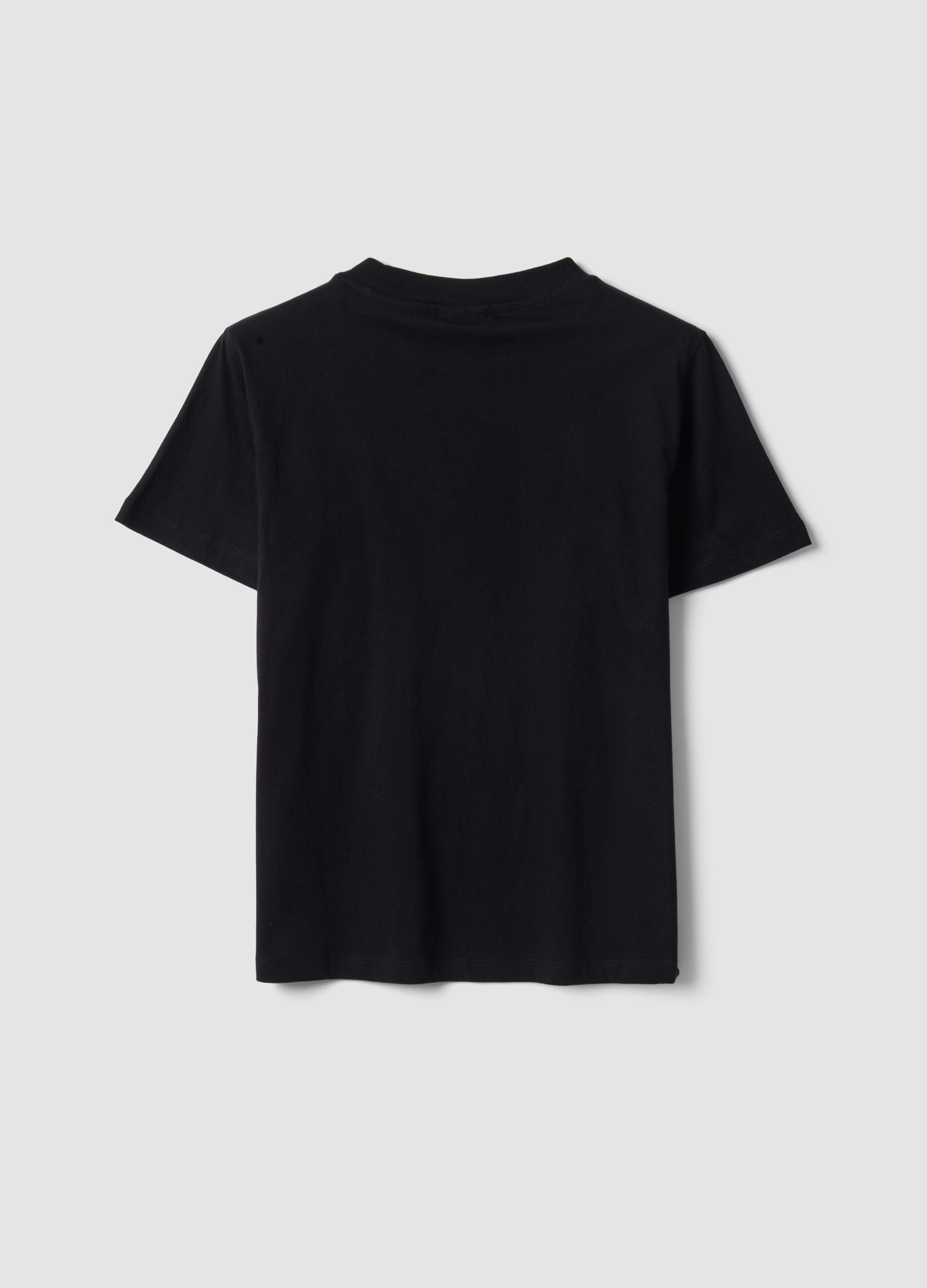 Black pure cotton T-shirt with Hard Rock Cafe print, regular fit