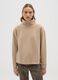 Beige High Neck Regular Fit Jumper_0