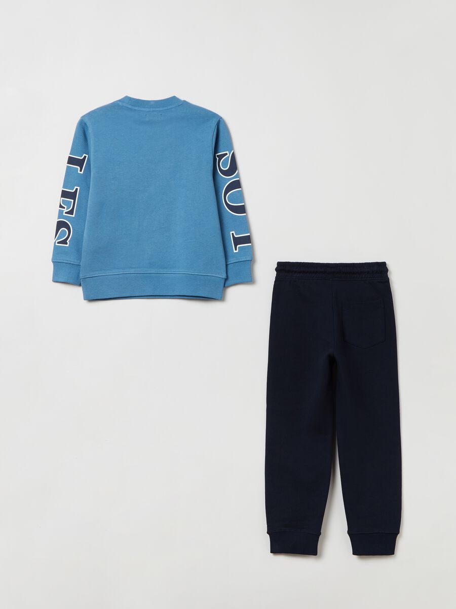 Jogging set in felpa con stampa_1