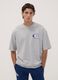 T-shirt grigia in puro cotone con stampa Lakers_2
