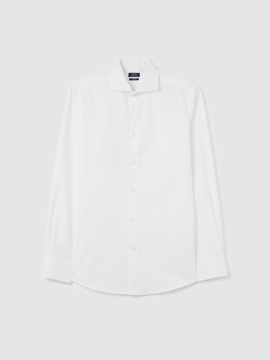 Slim-fit easy-iron shirt in cotton_4