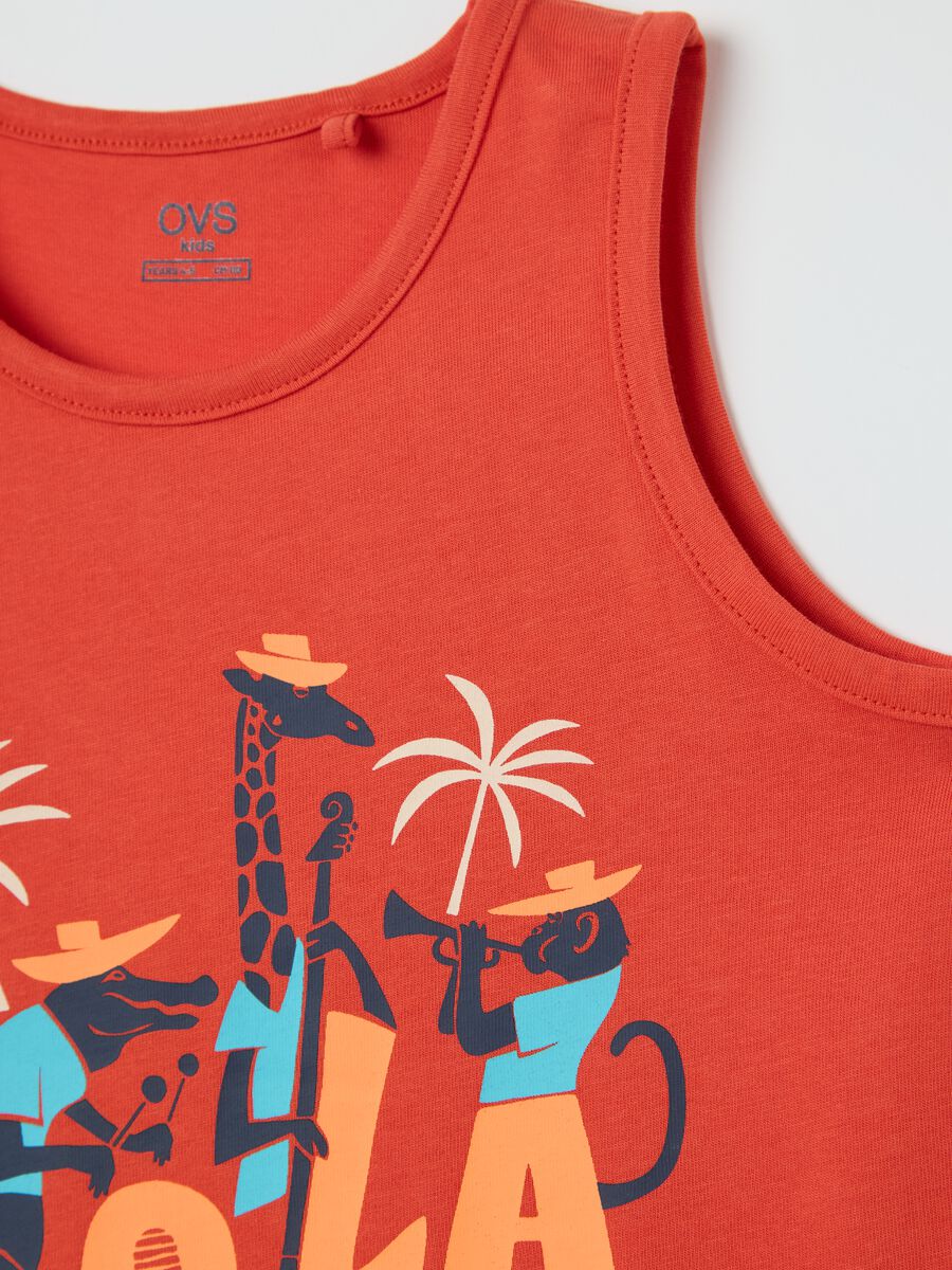 Red Tank Top with Fun Print by OVS Kids_2