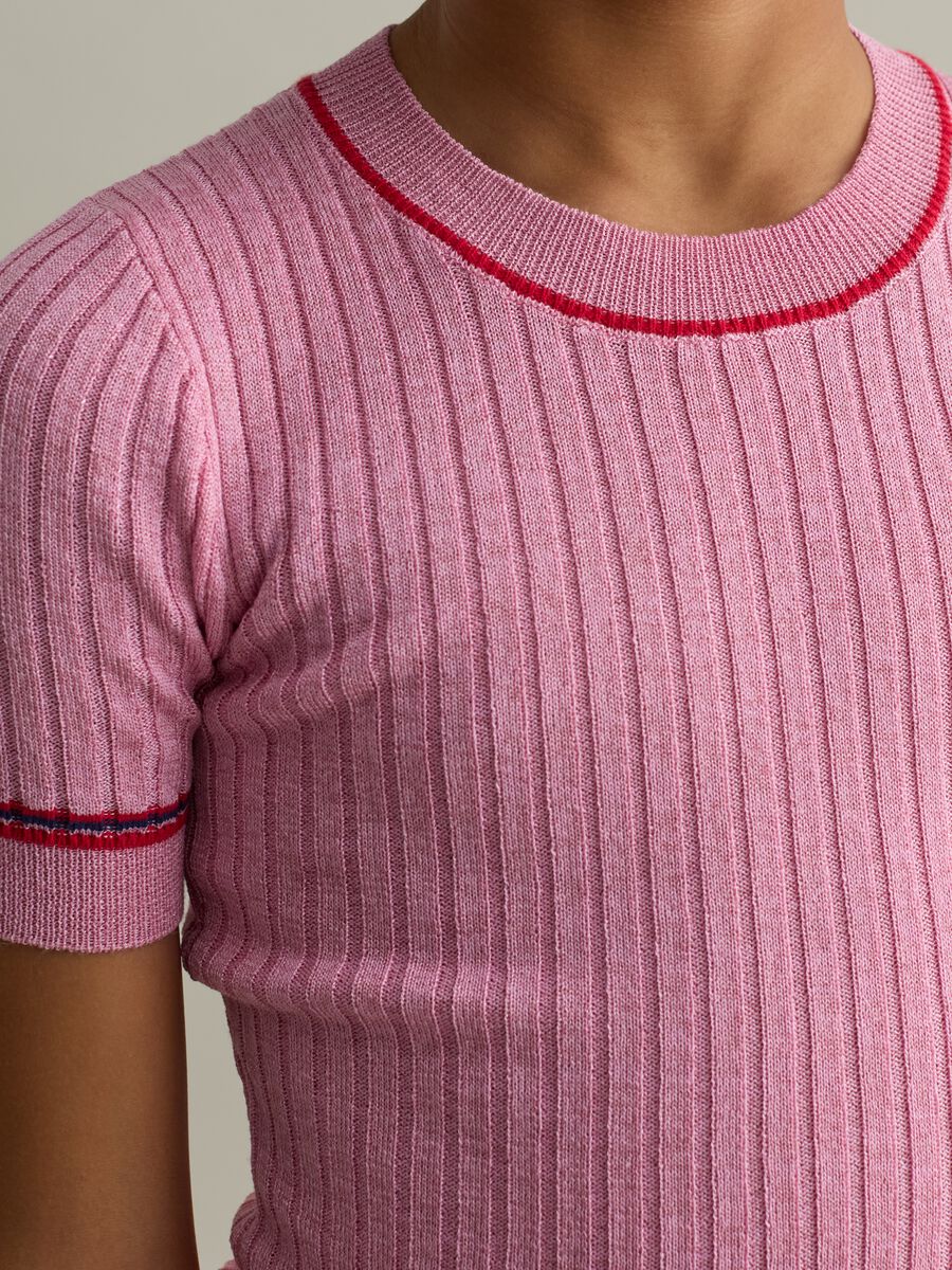 T-shirt in ribbed jersey with lurex_2