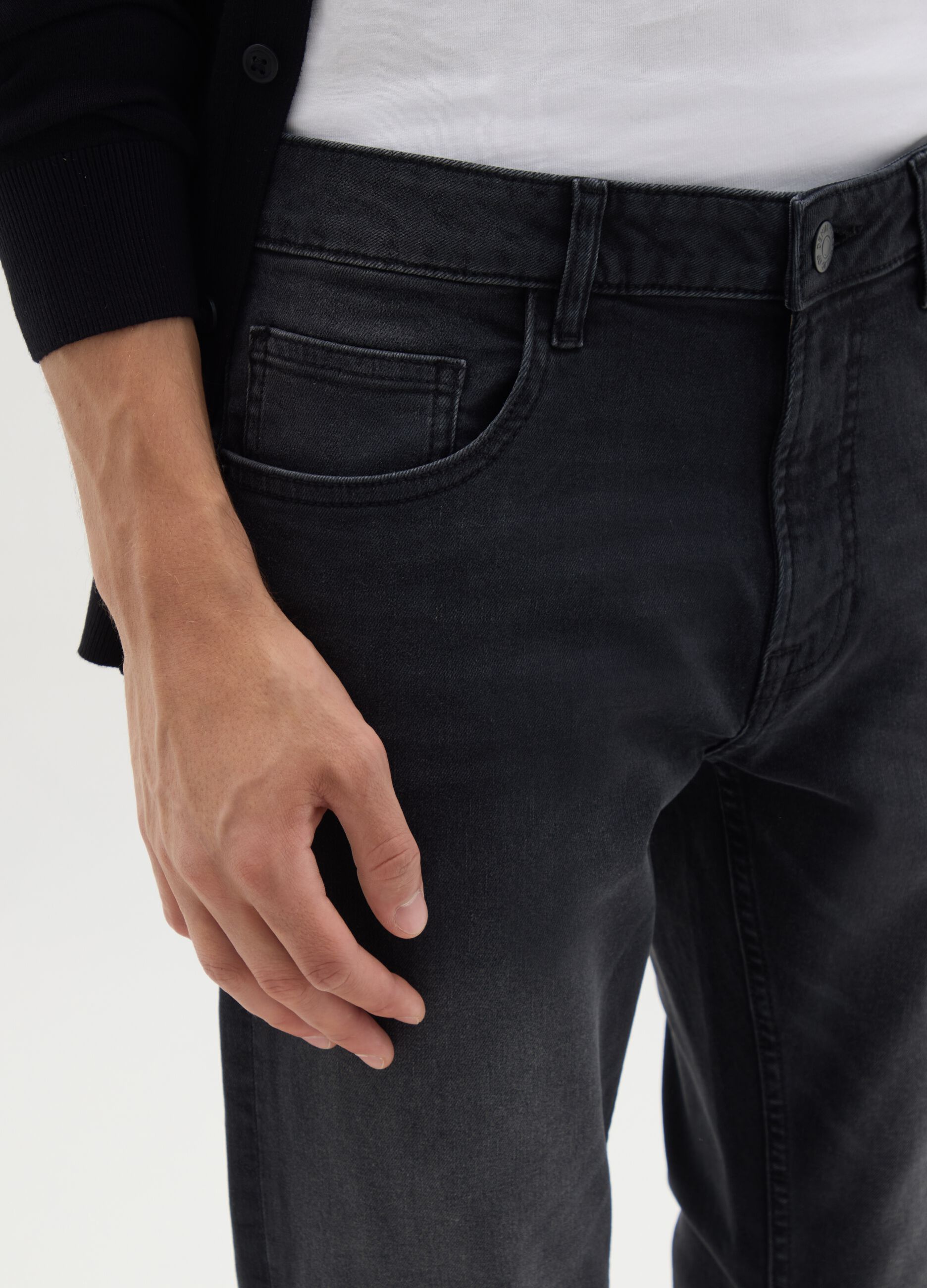 Grey Denim Skinny Fit Jeans
