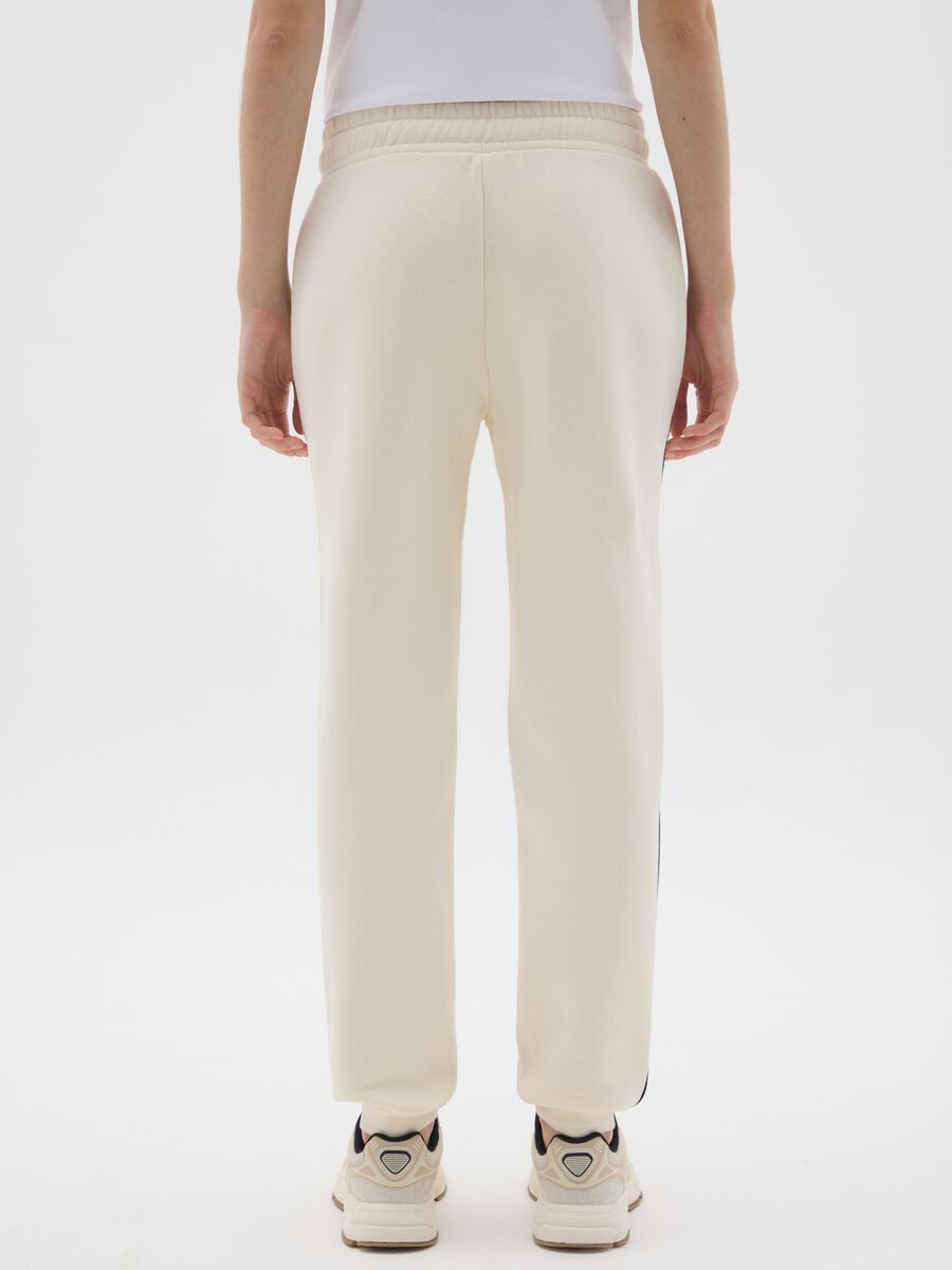 Beige Cotton Mix Regular Fit Trousers_2