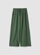 Green viscose-blend palazzo trousers_0