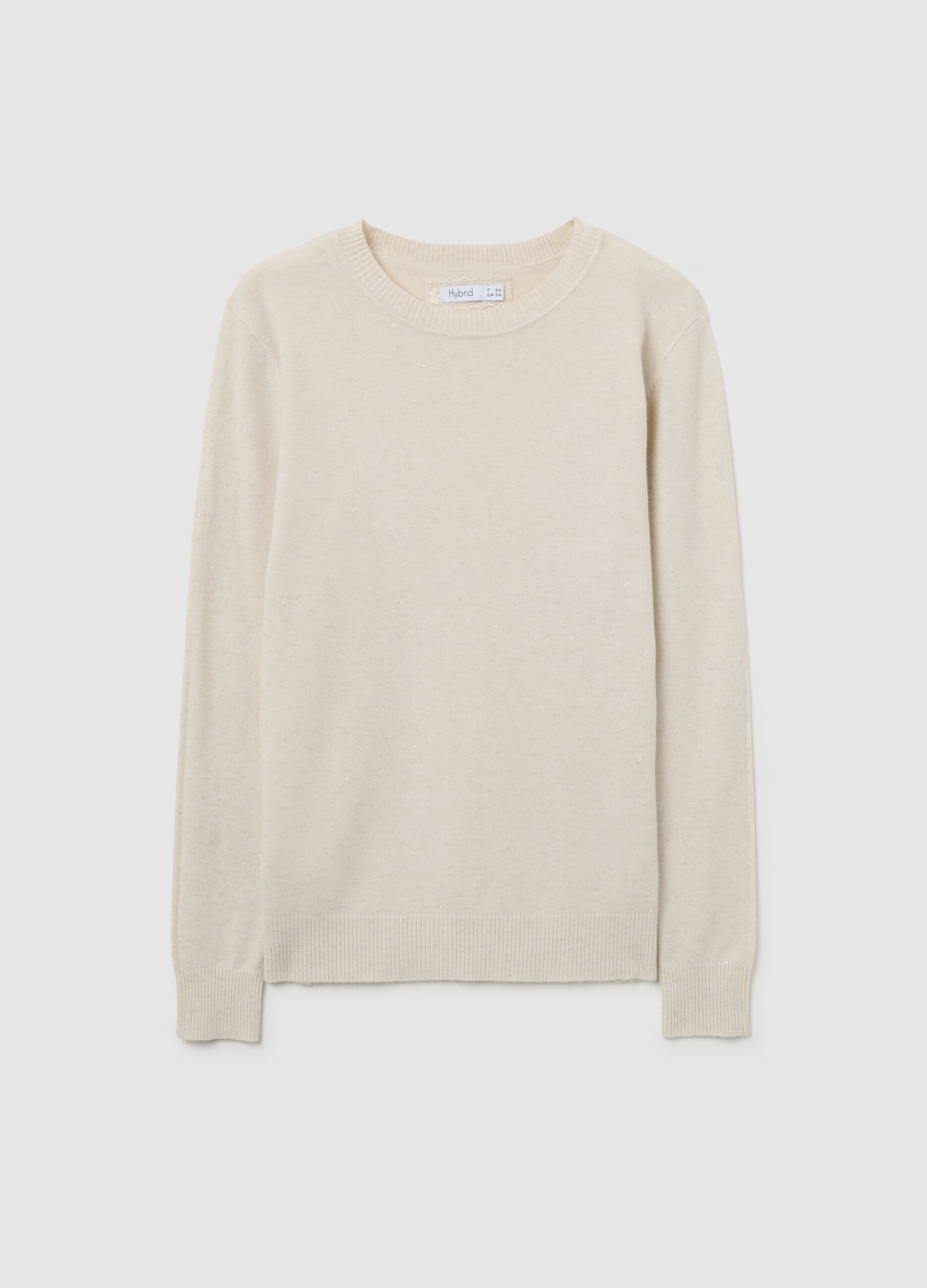 Beige crew neck jumper