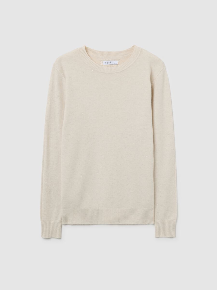 Beige crew neck jumper_0